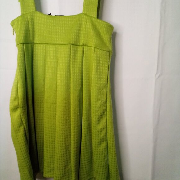 Forever 21 Overall Dress Women S Adjustable Sleeveless Pleated Green - Picture 15 of 16
